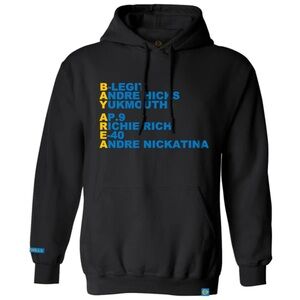 BAY AREA - Hoodie - Black Blue/Yellow
